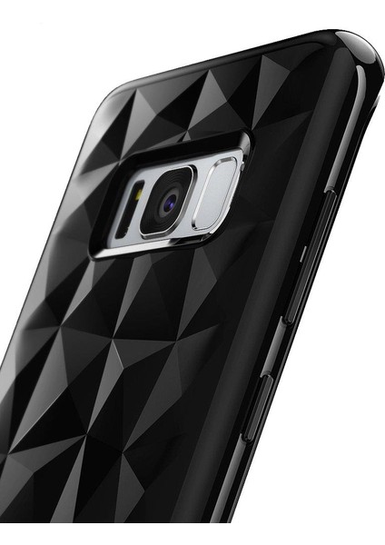 Air Prism 3D Elmas Yansıması Galaxy S8 Plus Kılıf Ink Black