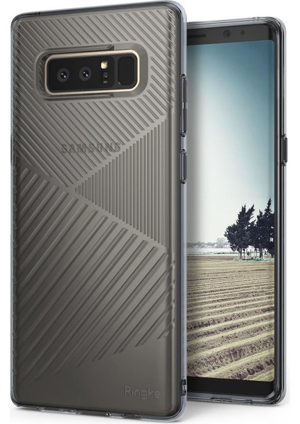 Bevel Galaxy Note 8 Kılıf Smoke Black