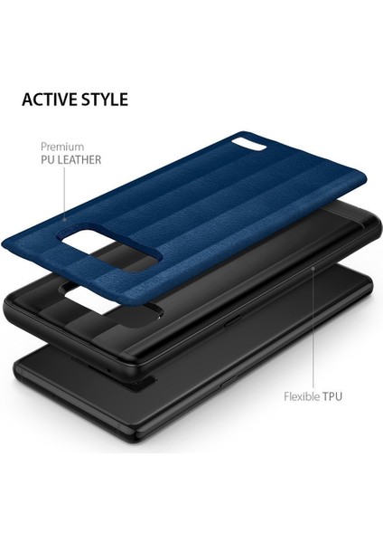 Flexs Galaxy Note 8 Kılıf Deep Blue - Premium Pu Deri&tpu Kombini Tam Koruma fırsatları