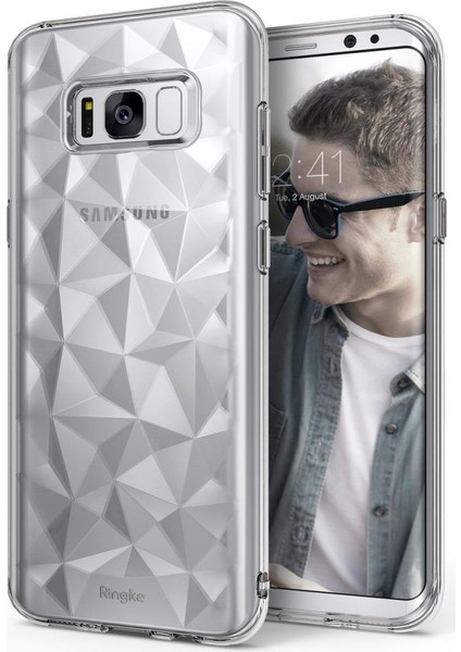 Air Prism 3D Elmas Yansıması Galaxy S8 Kılıf Clear