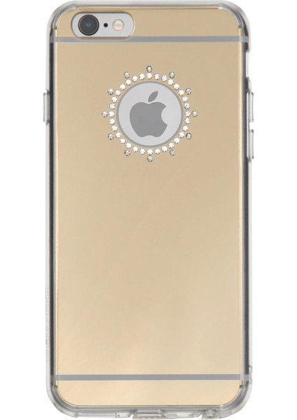 Noble Mirror iPhone 6s/ 6 Taşlı ve Aynalı Kılıf - Royal Gold