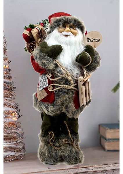 Binbirreyon Noel Baba Figür Yılbaşı Süsü 45 cm ME083R