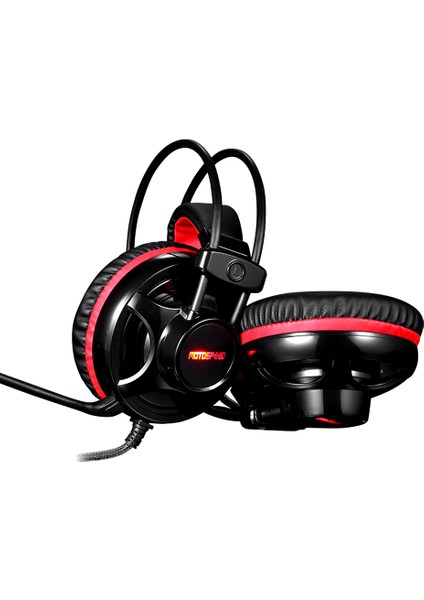 H11 50MM Mikrofonlu Kulaküstü Kulaklık - Kırmızı/Siyah (Yurt Dışından)