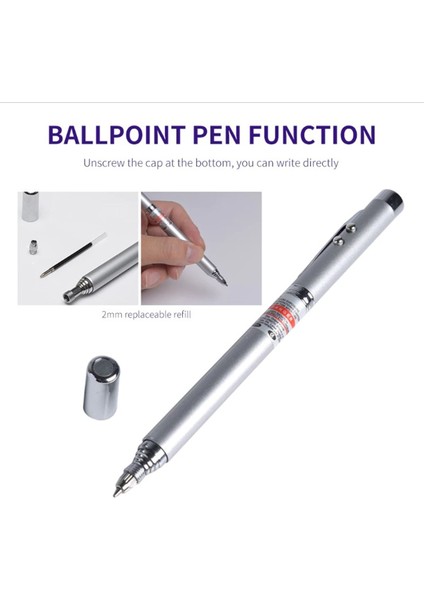 Uzayabilen Lazer LED Işıklı Manyetik Pointer Okul Ofissunum Kalemi