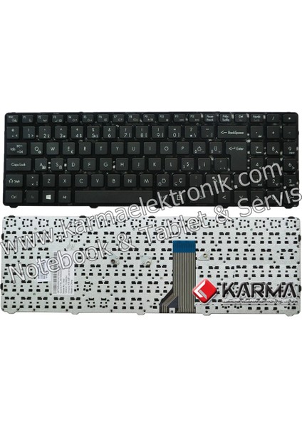 Exper MP-12K76TQ-9202 Notebook Klavyesi - Tuş Takımı / Siyah - Tr