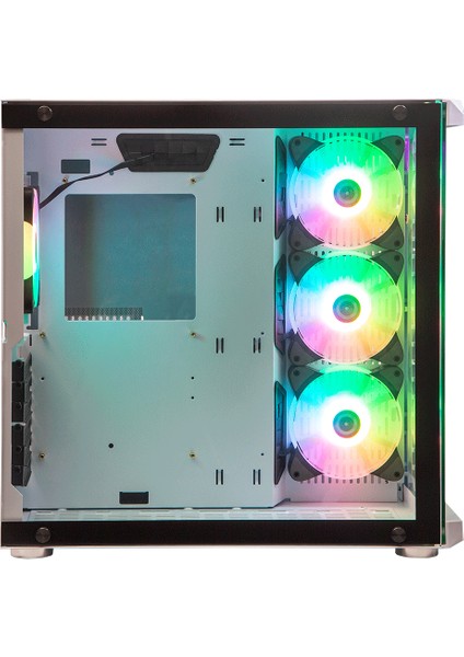 x Warmech Beyaz Temp. Cam Rgb Atx Kasa 4*12 Rgb Fan fırsatları