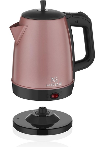 Retro Plus Porselen Demlikli Çay Makinesi Rose