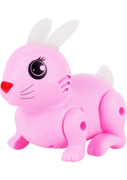 Oyuncak Tavşan Sesli Işıklı Hareketli Sevimli Pembe Tavşan