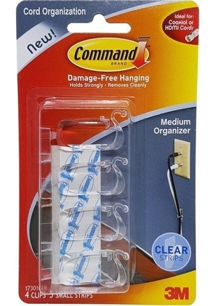 17301-CLR Command Orta Boy Kablo Düzenleyici
