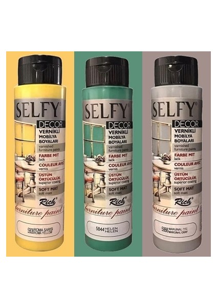 Selfy Decor Vernikli Boya 3'lü