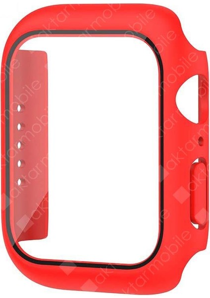 Apple Watch 7 45 mm Uyumlu Ekran Koruyucu Kasa Koruma Full Body Gard Tüm Gövde Koruyucu Tam Koruma Kırmızı fiyatları