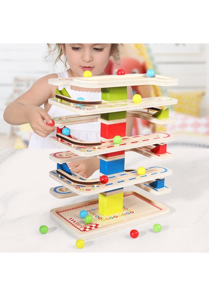 Ahşap Yarış Topu Rampa Parça Montessori Oyuncaklar Için Toddlers Büyük Hediye (Yurt Dışından) fırsatları