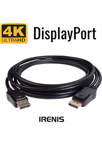 Displayport Kablo - 19 Pin - 165 Hz Destekli - 21 Gbit, 1 metre