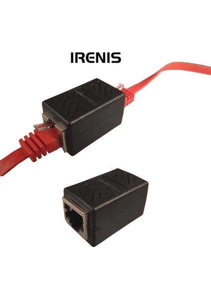 CAT6 Uzatma Seti, Yassı Ethernet Kablo ve Ekleyici, Kahverengi, 10 metre