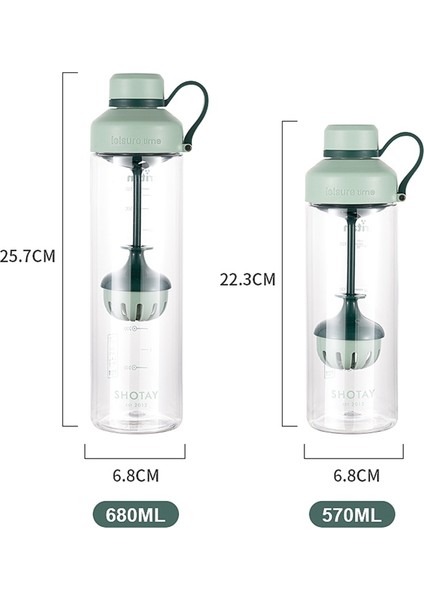 Dış Mekan Taşınabilir Filtre Su Kupası, Kapasite: 680ML Kırmızı (Yurt Dışından)