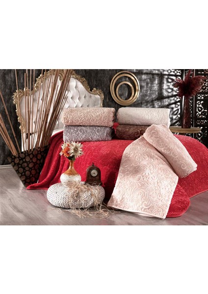 Sense Lüks Goldvizon Battal Boy Battaniye 516 Kahve 220x240 &Hem Battaniye & Hem Yatak Örtüsü&