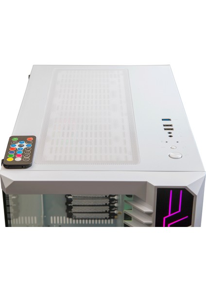 x Warmech Beyaz Temp. Cam Rgb Atx Kasa 4*12 Rgb Fan modelleri