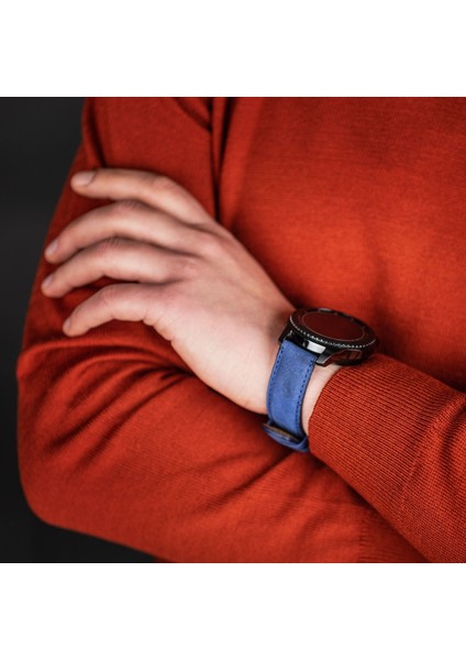 Samsung Active / Watch / Gear 20 mm Deri Kordon Mavi fiyatları