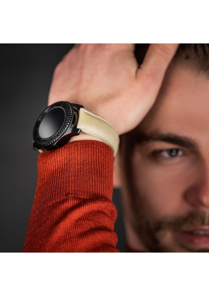 Samsung Active / Watch / Gear 20 mm Deri Kordon Kırmızı fırsatları