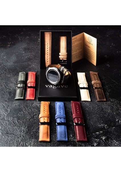 Samsung Active / Watch / Gear 20 mm Deri Kordon Haki Yeşil fiyatları