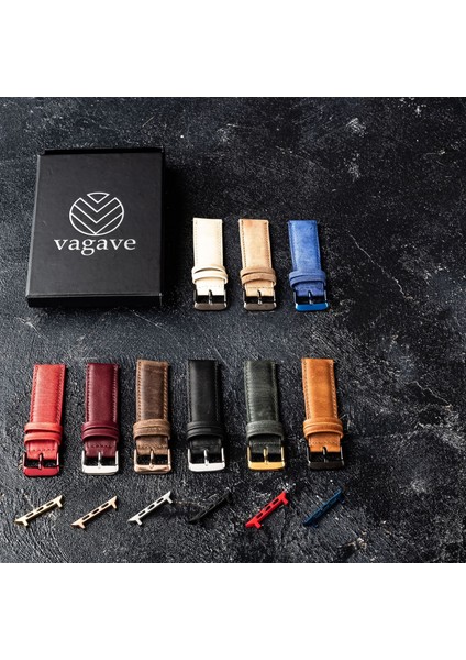 Samsung Active / Watch / Gear 20 mm Deri Kordon Haki Yeşil modelleri