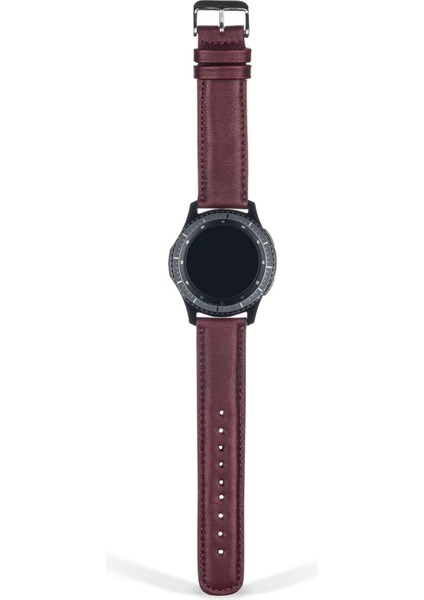 Samsung Active / Watch / Gear 20 mm Deri Kordon Bordo