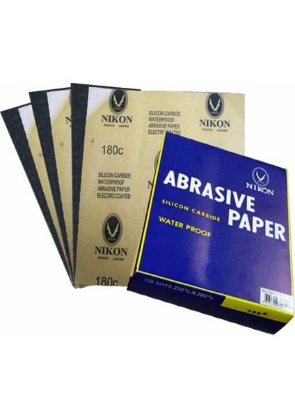 Nikon Su Zımparası 230X280MM 10'lu Paket 180 Kum