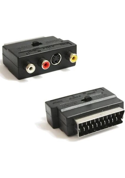 Scart To Rca In-Out Switch ve S-Video (5'li Paket)