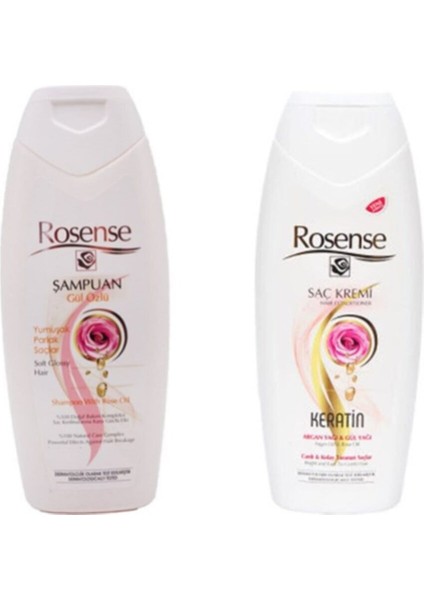 Gül Özlü Şampuan 400 ml Keratin Saç Kremi 400 ml