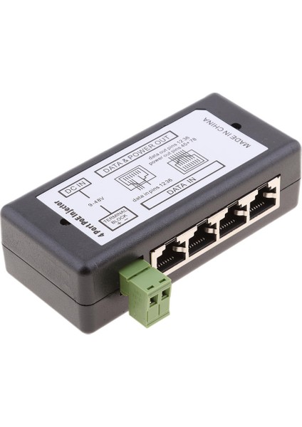 4 Port Poe Enjektör Ethernet Anahtarı Aile Izleme Için Güç Kaynağı (Yurt Dışından)