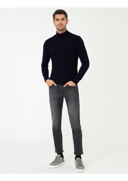 Erkek Lacivert Slim Fit Kazak 50248530-VR033