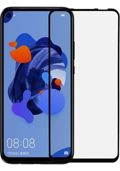 MATE 30 Lite Uyumlu Temperli Siyah Ekran Koruyucu Kırılmaz Cam