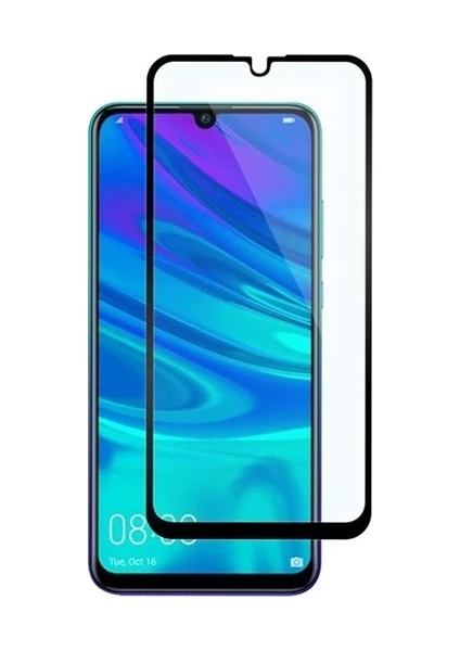 Huawei Psmart 2019 Temperli Siyah Ekran Koruyucu Kırılmaz Cam