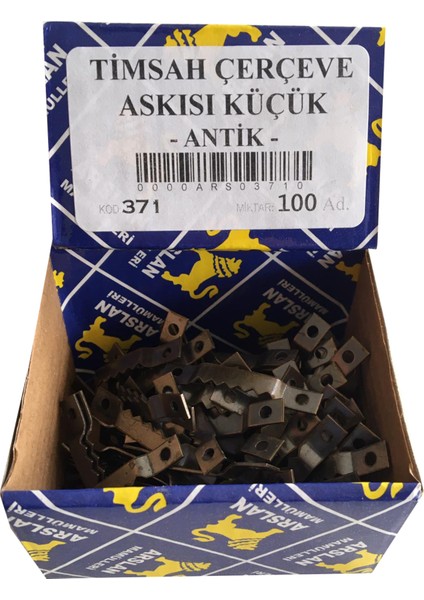 Timsah Çerçeve Askısı Tırtıklı Küçük Antik 100 Adet