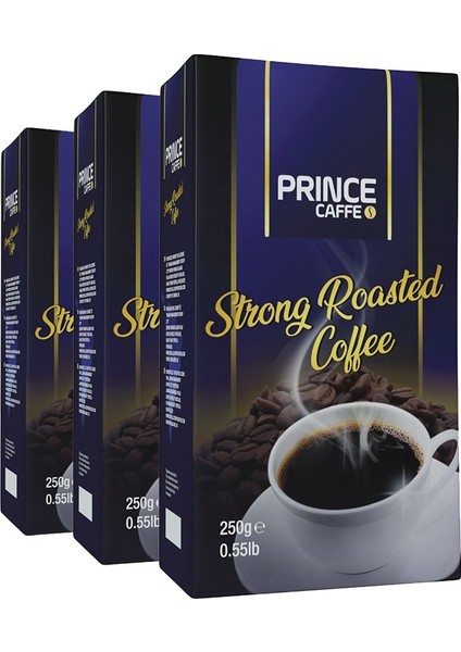 Caffe Strong Roasted Filtre Kahve 3 x 250 gr (750 Gr)