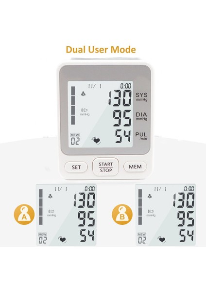 Sesli USB Otomatik Tonometre Dijital Bilek Kan Basıncı Monitörü (Yurt Dışından)