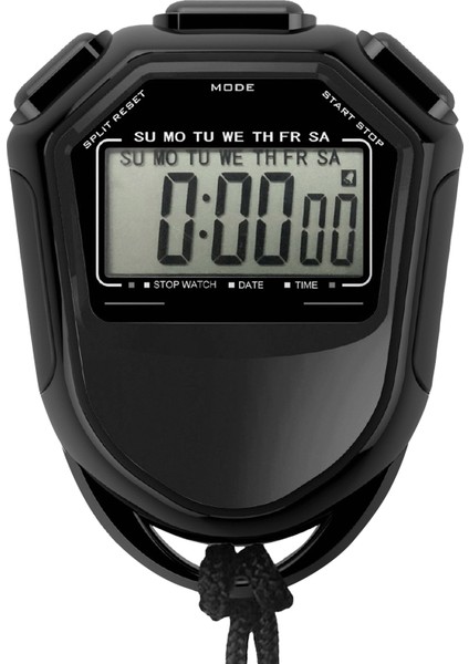 Su Geçirmez Kronometre Dijital El LCD Zamanlayıcı Kronograf (Yurt Dışından)