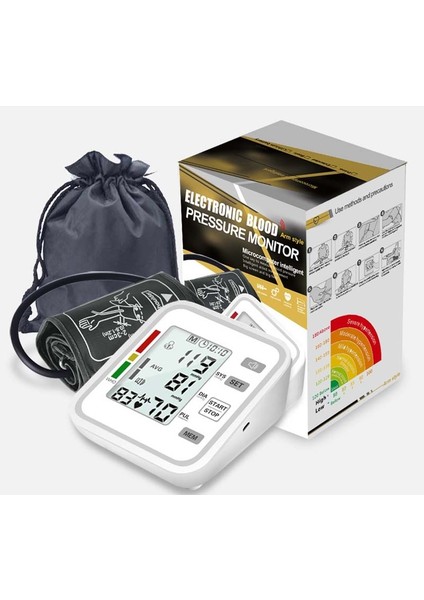 Homeuse Sağlık LCD Otomatik Bp Üst Kol Kan (Yurt Dışından)