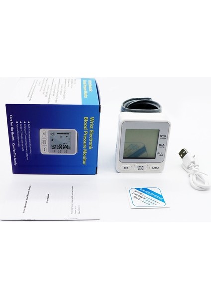 Sesli USB Otomatik Tonometre Dijital Bilek Kan Basıncı Monitörü (Yurt Dışından)