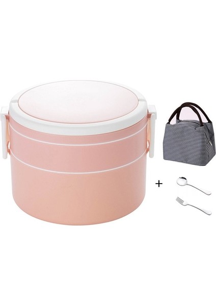 1100ML Taşınabilir 2 Katmanlı Öğle Yemeği Kutusu Mikrodalga (Yurt Dışından)