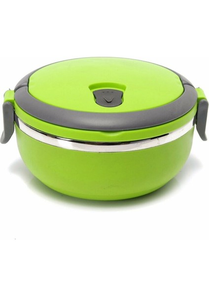 Paslanmaz Çelik Yuvarlak 1 Katmanlı Yalıtımlı Gıda Termal Kaplar Öğle Yemeği Kutusu (Yurt Dışından)