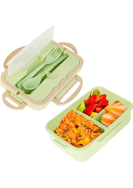 1000 ml Kutu Sızdırmaz 3 Bölme Öğle Yemeği Kutusu (Yurt Dışından) modelleri