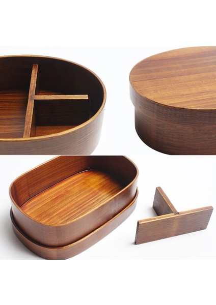 Çanta ve Kaşık Çatal Çubuklarını ile Ahşap Öğle Yemeği Kutusu (Yurt Dışından) indirimleri