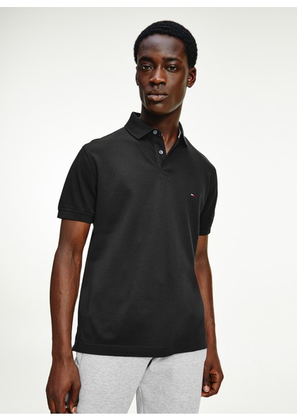 Tommy Hilfiger Polo Yaka Siyah Erkek T-Shirt