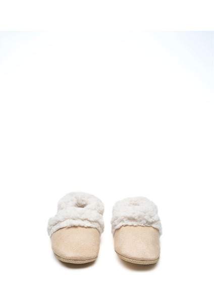 Suni Yünlü Peluş Ekru Süet Kaydırmaz Taban Patik fiyatları
