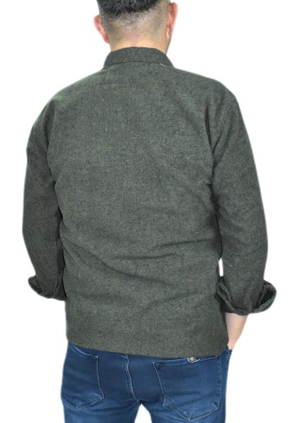 Erkek Gömlek Kışlık Silim Fit Uzun Kol Çift Cepli BGL-ST01681