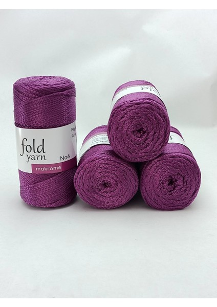 / Polyester Makrome No:4 / Gül Kurusu (4 Adet)