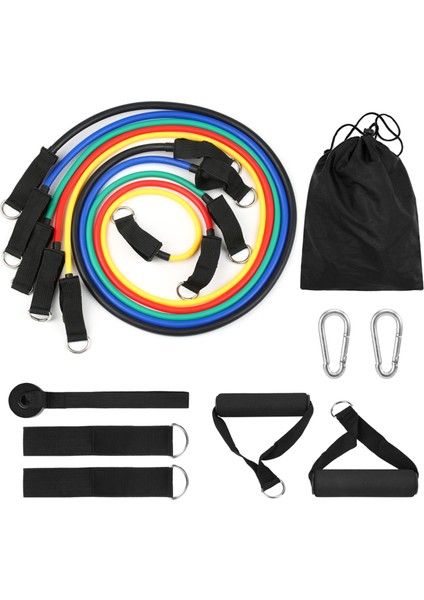 13 Adet Direnç Bantları Set Elastik Egzersiz Spor Egzersiz (Yurt Dışından)