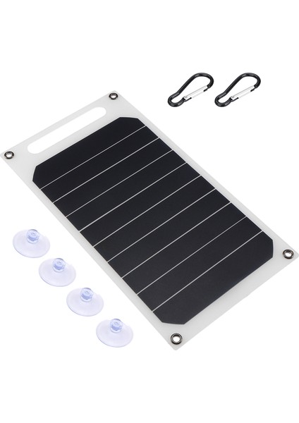 USB Taşınabilir Mini İnce Güneş Paneli Şarj Cihazı - Siyah (Yurt Dışından)