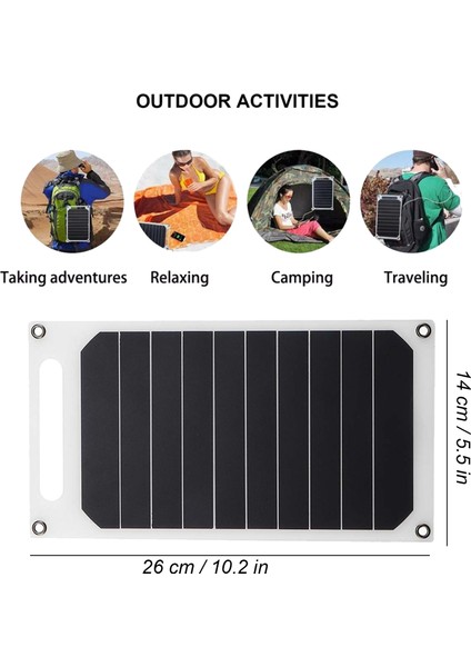 USB Taşınabilir Mini İnce Güneş Paneli Şarj Cihazı - Siyah (Yurt Dışından) fırsatları